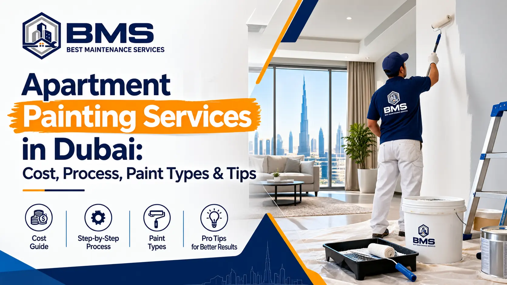 Apartment Painting Services in Dubai – Cost, Process & Paint Types Apartment painting services in Dubai showing professional interior wall painting