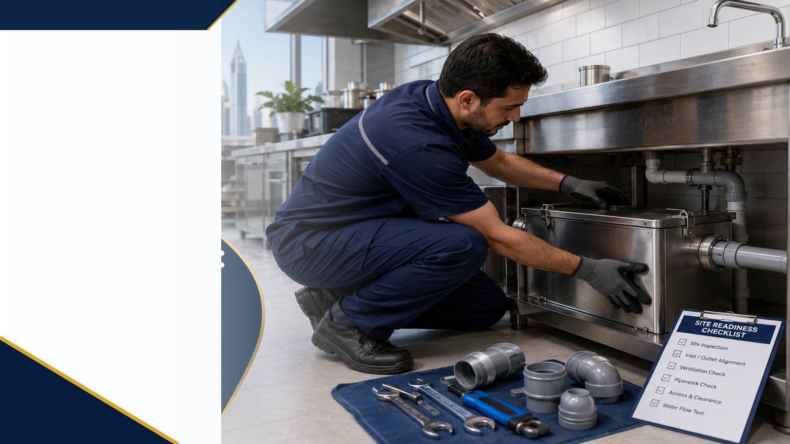 Grease trap installation Dubai site readiness and fitting guide