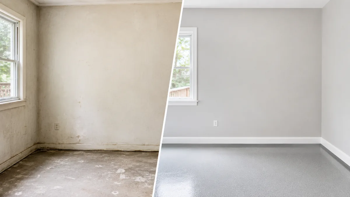 Before - Before and after wall and ceiling painting transformation in Dubai