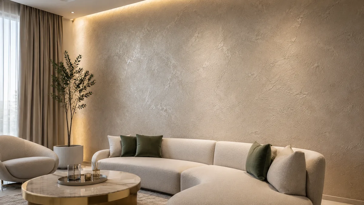 Decorative texture wall painting and feature finish in Dubai