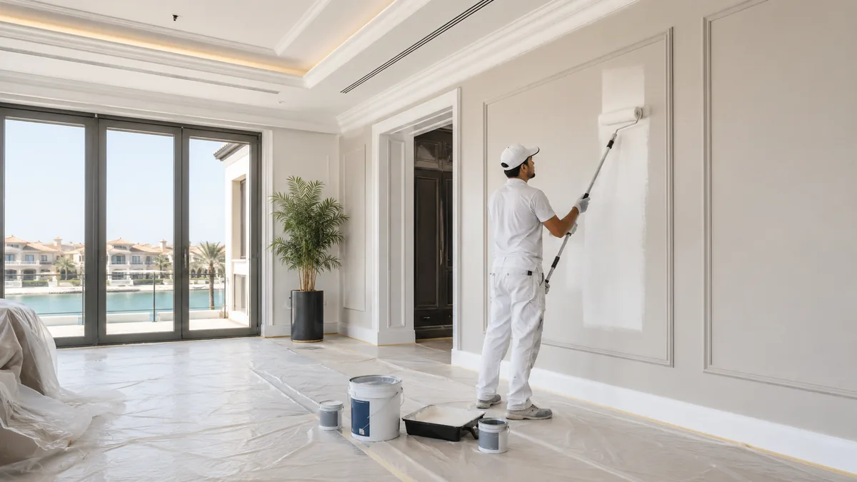 Villa and apartment painting services in Dubai with clean interior finish