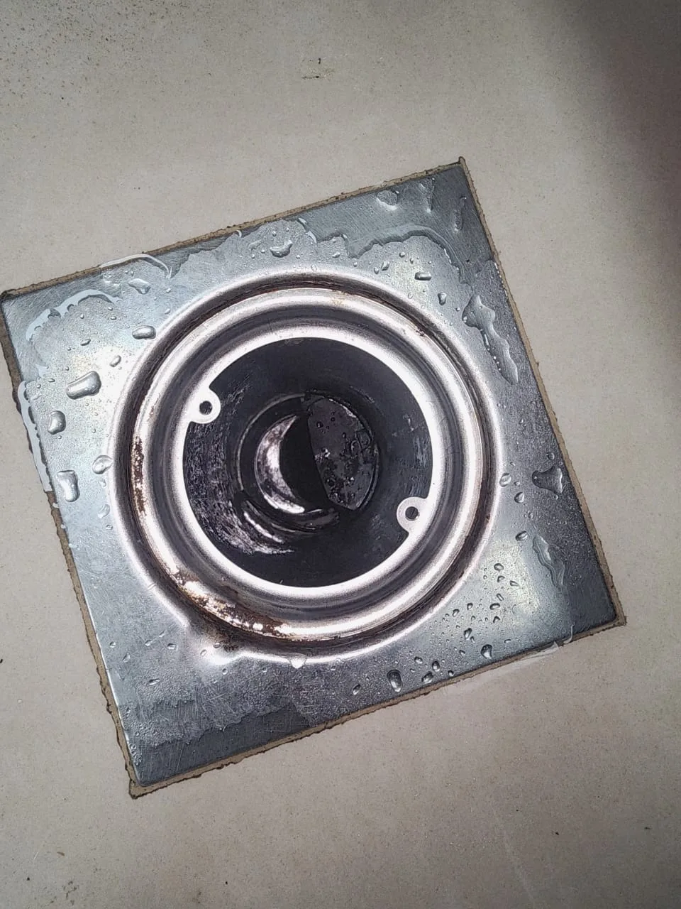 Floor-drain cleaning result